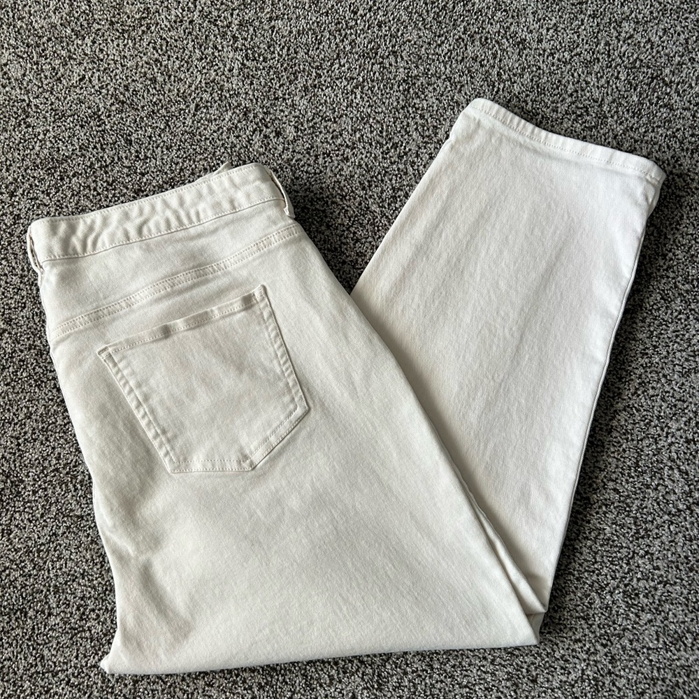 Style & Co. Cream Straight Leg Jeans